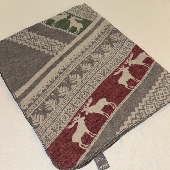 pad Other - PAD green red and green with deer throw 60”x70”